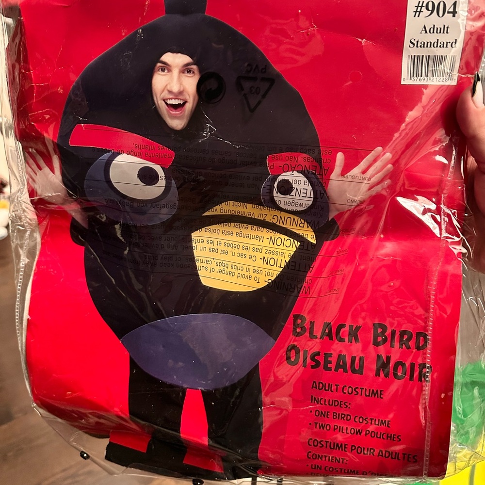 Angry Birds Adult Costume Set - Red Birds, Black Bomb, Green Pig - Picture 2 of 2